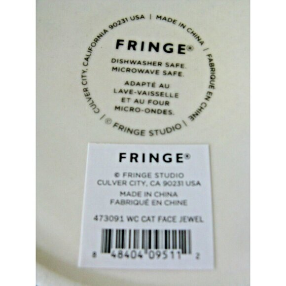 New Fringe Brand Adorable Kitty Cats MEOW Glazed Ceramic Colorful Cat Bowl - 5" - Picture 9 of 10